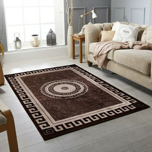 Small Large Thick Soft Dark Brown Beige Floor Mat Rugs Plain Border Carpet Cheap