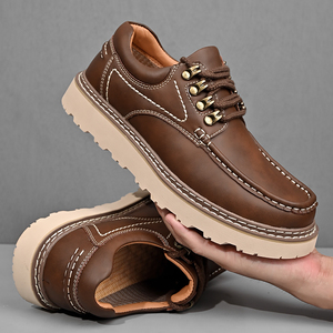 Rifornimento di fabbrica mucca in vera pelle in stile coccodrillo fatto a mano alla guida di uomini di grandi dimensioni per uomini adulti e adolescenti - Product Image 6