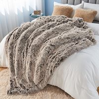 Frosty Brown Fuzzy Kunst pelz Decke Super Soft Cosy Plüsch Shaggy Cover für Winter Light Weight Solid für Couch Schlafs ofa