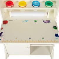 Meilleur prix pour un bureau et une chaise pour enfants, meubles avec étagère à livres et rouleau de papier (5m), table à dessin pour enfants avec rangement