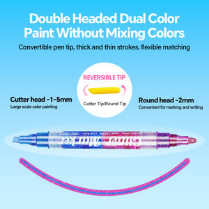 Hybrid Dual Glitter Acryl Marker Set zweifarbige Graffiti Layable Marker für Weihnachts gruß karte - Product Image 4