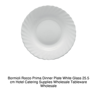 Première assiette plate Ø 25,5 cm en verre blanc Bormioli Rocco