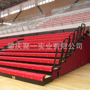 ที่นั่งแบบพับเก็บได้สีแดง 750 ที่นั่ง สำหรับสนามบาสเกตบอลและสนามกีฬา - Product Image 1