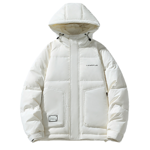Chaqueta Varsity de Invierno para Hombre de Alta Calidad, de Lana, Sólida, Casual, con Cuello Alto, Logotipo Frontal, Transpirable, Ligera, Moderna para Exteriores - Product Image 1