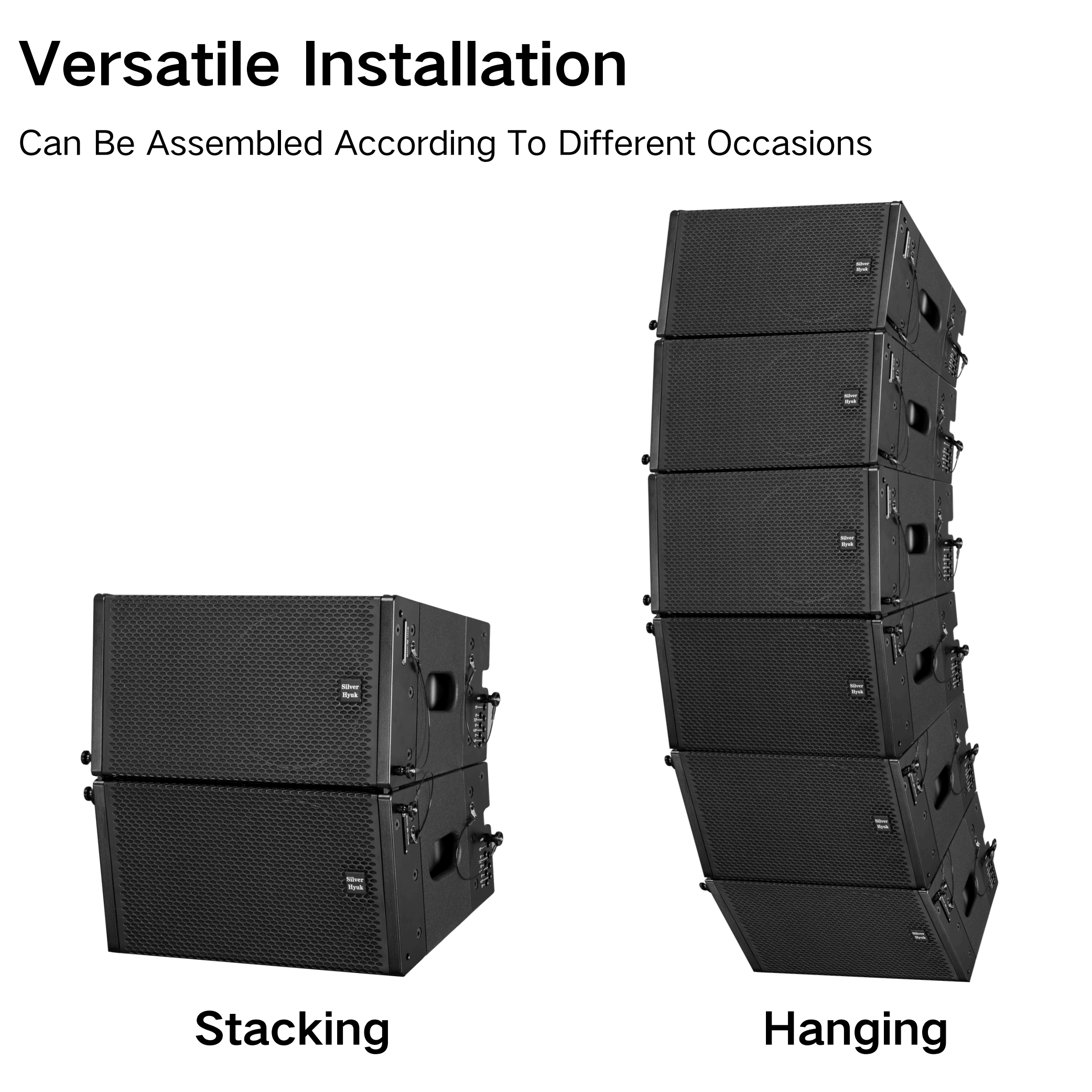 200W 8 Inch Two Way Passive Line Array Speaker for Bars