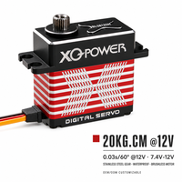 Servomoteur de queue XQ-POWER XQ-BLS8120H 20KG 12V HV Brushless Étanche Numérique à Engrenages Métalliques pour Hélicoptère RC 0.03s OEM Vente en Gros