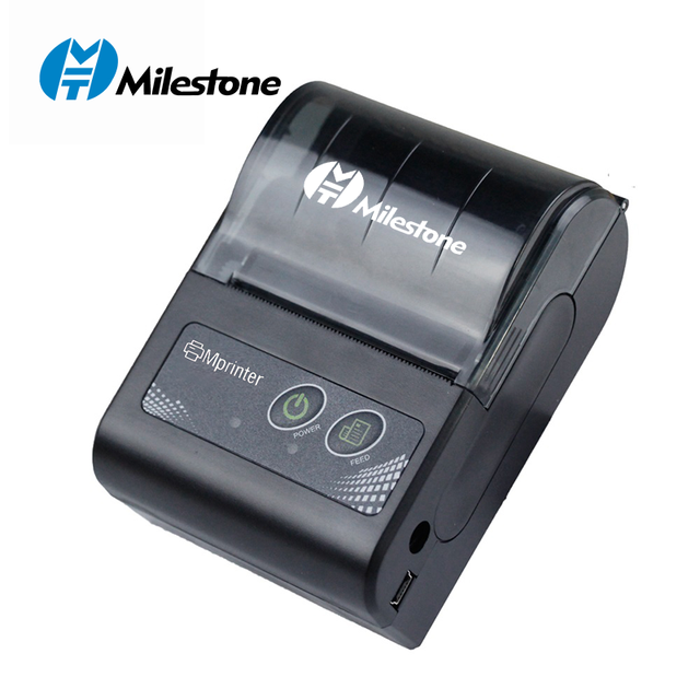 Milestone MHT-P10 Mini Portable 58mm Thermal Receipt Printer for Rechargeable Battery 203dpi-Handheld POS for