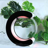 Aquarium autoportant en verre au design contemporain, accessoires de décoration pour la maison, éclairage de chambre, différentes tailles