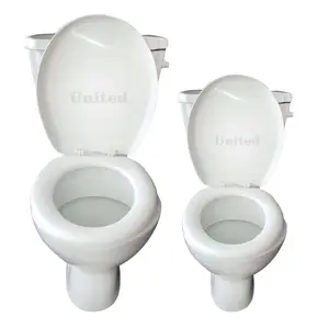 Irani WC baju sanitasi, dua potong S / P Trap WC dengan sistem Flush ganda penutup kursi lembut dan Bidet