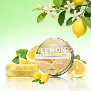 Natural Organic <b>Shampoo</b> Bar Lemon Plant Extract Oil Thinning Strengthens Thickens Controls Oil Cleansing <b>Volume</b> For Women & Men - Product Image 2
