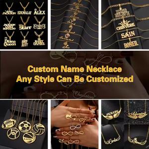 Chaînes en acier inoxydable personnalisées en gros pour femmes et hommes, colliers tendance, bijoux de corps pour anniversaires, ne se décolore jamais - Product Image 6