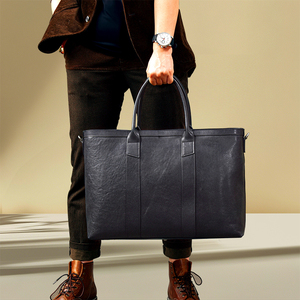 Borsa Tote Classica in Vera Pelle per <span class=keywords><strong>Uomo</strong></span>, Grande Capacità, Multi-scomparto, con Tracolla Rimovibile - Product Image 3