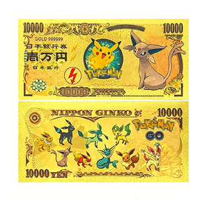 Nouvelles ventes 2026 : Billet de banque Pokémon US plaqué or 24 carats, 9 designs, pour collection - Product Image 4