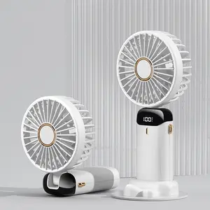 2024 CE KC FCC wholesale fans portable handheld small digital display aromatherapy USB rechargeable table fan mini electric fan