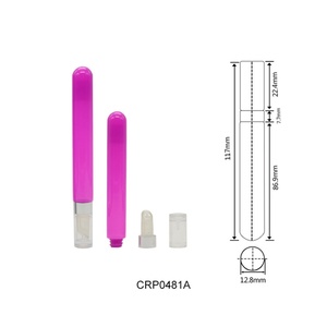 Tubes de brillant à lèvres 8 ml avec logo personnalisé, flacons ronds d'huile à lèvres roses, tubes souples de brillant à lèvres transparents - Product Image 2