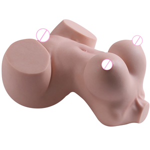 Poupée sexuelle réaliste en <span class=keywords><strong>TPE</strong></span> + silicone solide, torse 3 en 1 avec seins en gel souple, vagin et anus, texture de peau sexy, poupée d'amour pour hommes - Product Image 4