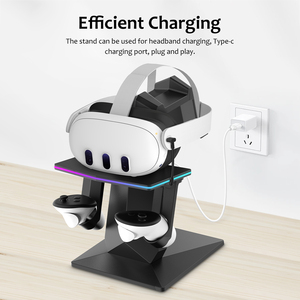 Dock de charge support VR pour <span class=keywords><strong>Oculus</strong></span> Quest 3s accessoires casque VR et contrôleurs tactiles support d'affichage Index RGB support vertical - Product Image 6