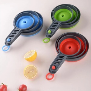 Juego de 3 Embudos de Cocina, 3 Tamaños, Embudo Plegable de Plástico, Dispensador de Líquidos, Embudo de Boca Ancha para Polvo, Líquido y Mermelada, Utensilios de Cocina - Product Image 4