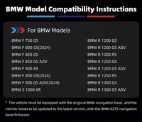 BMW için 5 İnç Moto GPS Navigasyon, Android 14.0 4G+64G Kablosuz Carplay Android Auto 1000nit IP67 Su Geçirmez Motosiklet Ekranı