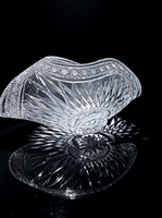 Corbeille à fruits en cristal de luxe 24% PbO, de haute qualité, en verre taillé à la main, transparente, pour la cuisine et les cadeaux de mariage