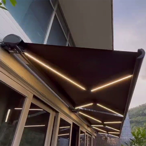 Có thể thu vào mái hiên ngoài trời không thấm nước tán điện ban công mái hiên đầy đủ Cassette cơ giới mái hiên cho Patio - Product Image 4