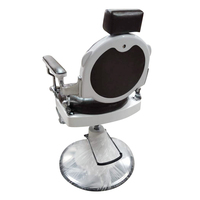 Fauteuil de barbier vintage, fauteuil de salon hydraulique inclinable, fauteuil de coiffure rétro pour la coupe et le rasage avec repose-pieds pour hommes
