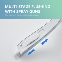 Douchette Bidet Portable de Luxe à Pression d'Eau Réglable, Pulvérisateur de Toilette Contemporain pour Soin Pratique en Salle de Bain (Shattaf)