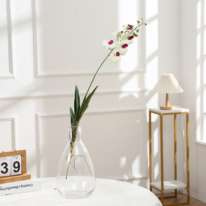 Tige d'<span class=keywords><strong>orchidée</strong></span> <span class=keywords><strong>Dendrobium</strong></span> artificielle réaliste, fausse <span class=keywords><strong>orchidée</strong></span> de Singapour avec feuilles vertes pour la décoration florale de mariage et de la maison - Product Image 4