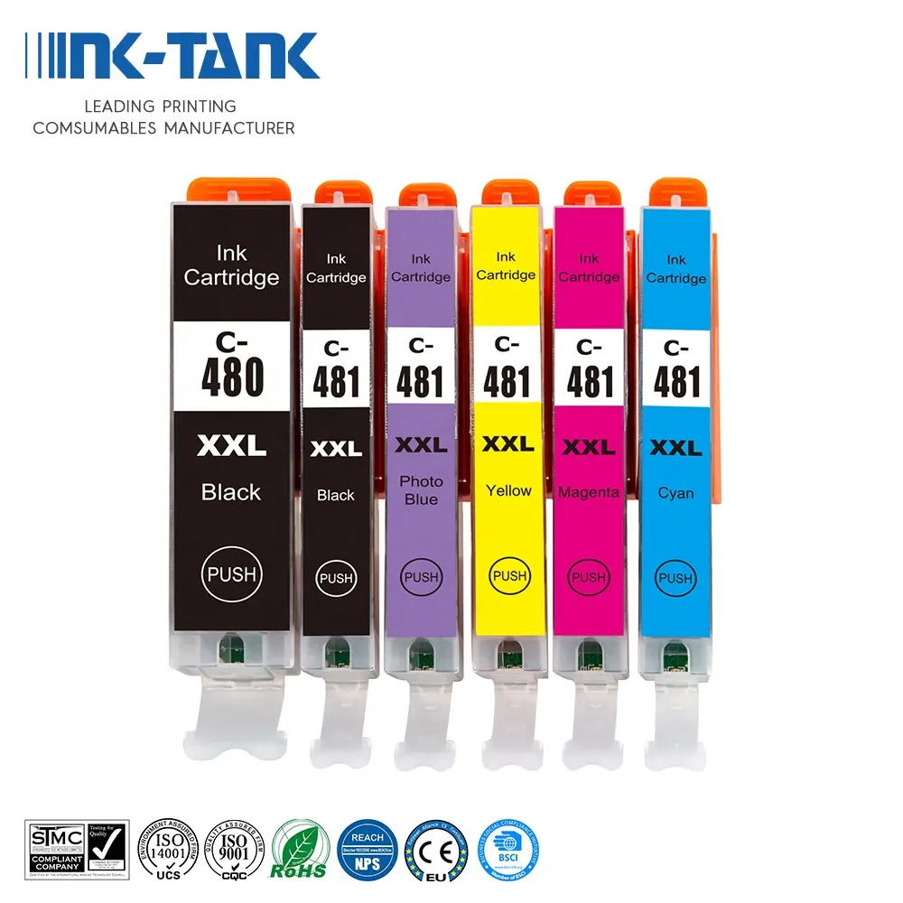 INK-TANK PG 480 CL 481 XL 480XXL PGI-480 CLI-481 совместимый чернильный картридж для принтера Canon принтерам PIXMA TS9540 TS704 TR8540 TS6140 принтер