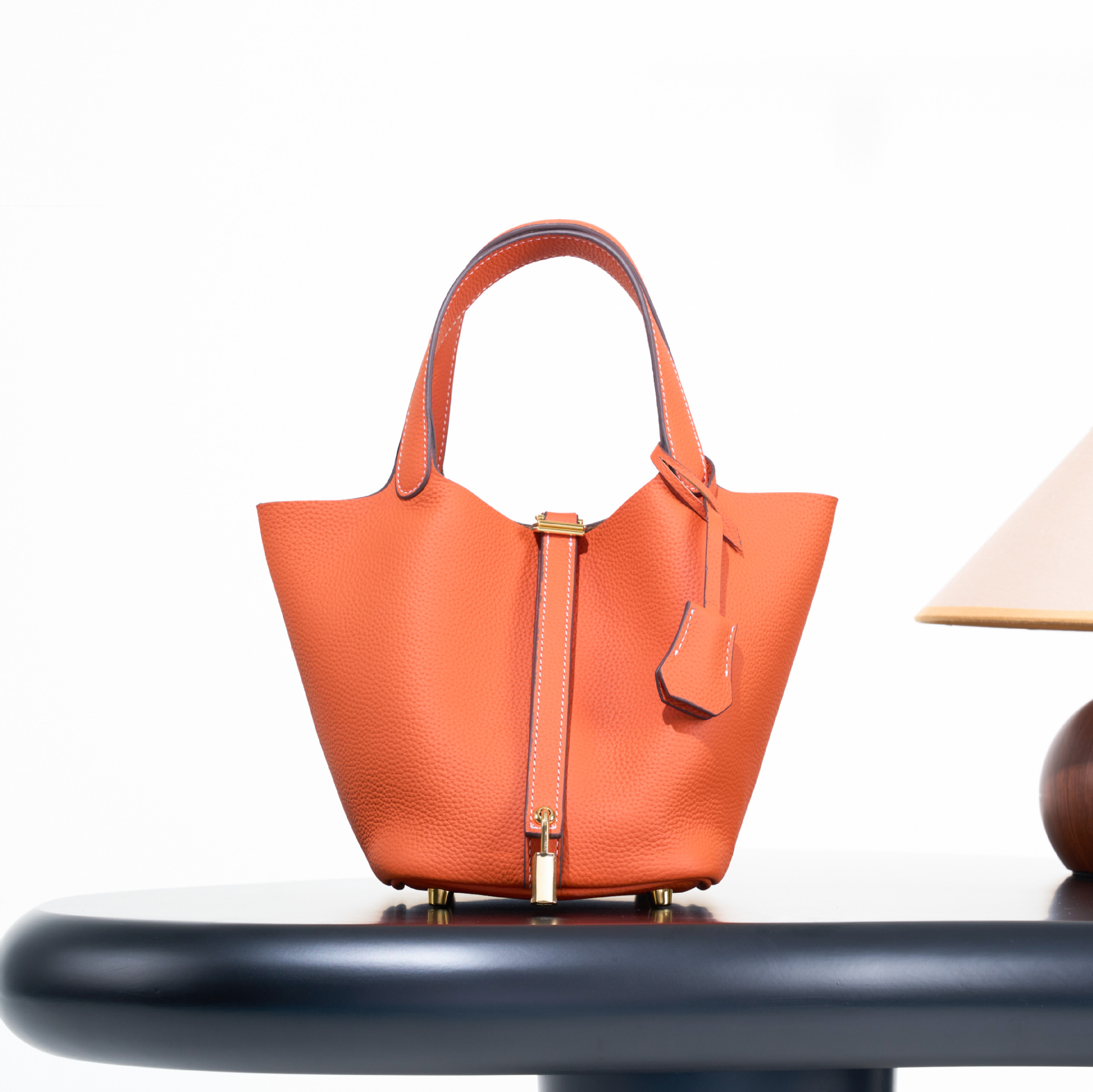 Boucle Love Horse orange-doré
