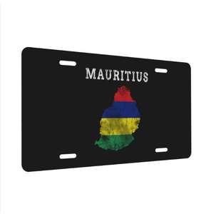 Plaque d'immatriculation de haute qualité avec drapeau de l'île <span class=keywords><strong>Maurice</strong></span>, emblème patriotique, 6 x 12 pouces, plaque d'immatriculation avant de voiture, accessoire de décoration de voiture - Product Image 1
