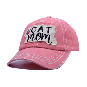 Gorra de Béisbol Bordada con Diseño de Mamá de Gatos Blancos, Ajustable, Unisex, de 6 Paneles, Informal, con Parche Frontal de Hilo de Algodón - Product Image 2