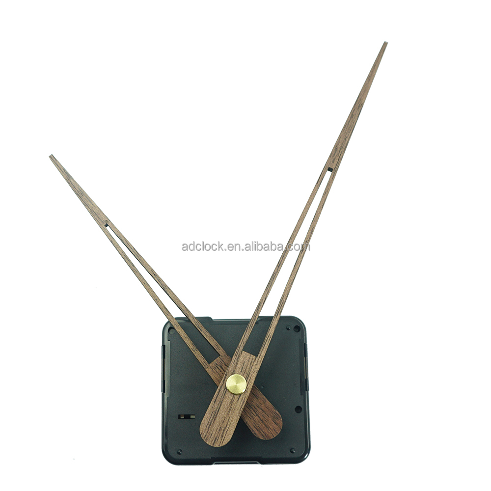 Wall Clock Machine Quartz Clock Movement with Unique Skeleton Design Wooden Hands Simple Wooden Pointer