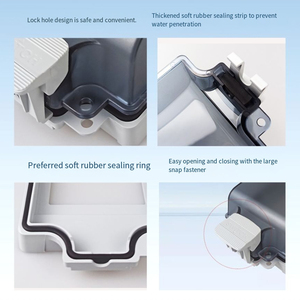 Prise murale étanche IP66 pour <span class=keywords><strong>extérieur</strong></span>, standard universel, avec interrupteur et <span class=keywords><strong>rallonge</strong></span>, pour la recharge électrique, fabriquée directement par le fabricant - Product Image 5