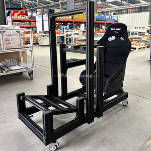 <span class=keywords><strong>Simulateur</strong></span> profil aluminium volant personnalisé Cockpit <span class=keywords><strong>simulateur</strong></span> de jeu de conduite superbe Cockpit avec vraie chaise course - Product Image 1