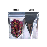 Bolsas con cierre de cremallera de plástico láser, CPP transparente de un lado para pendientes, embalaje holográfico de arcoíris, Mini accesorios pequeños