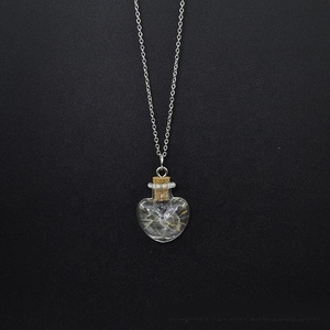 Ciondolo Bottiglia dei Desideri in Vetro Trasparente a Forma di Soffione |   Collana con Ciondolo a Forma di Tappo di Sughero in Diversi Stili, Regalo Perfetto per <span class=keywords><strong>Amici</strong></span> - Product Image 5