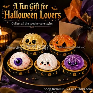 Halloween Ghost Rubber Squishy Cross-Border Steamed Bun Malt Candy Squeeze-and-Squish Stress-Relief Toy Gripping - Product Image 2