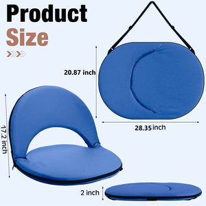 Silla de playa con respaldo ajustable, sillón reclinable acolchado multiángulo de tela Oxford, asiento de meditación plegable para uso en el parque - Product Image 2