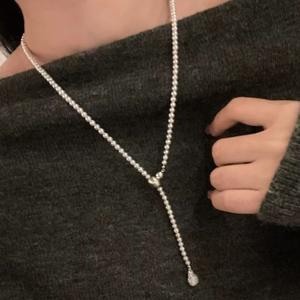 Nuevo Producto de Zhizhen, Versátil para Xiaomi, Cadena de Suéter con Perla, Collar de Calidad con Bombilla Pequeña, Collar con Diamantes de Temperamento Completo - Product Image 3