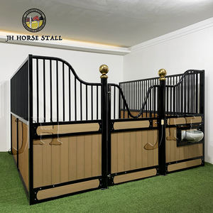 โรงงาน JH E06 จำหน่ายโดยตรง ออกแบบคอกม้า โครงเหล็กชุบสังกะสี ขนาดประตูที่เหมาะสมที่สุด แผงด้านหน้าคอกม้า - Product Image 6