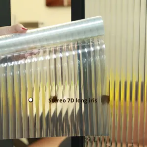 فيلم زجاجي ثلاثي الأبعاد عالي الجودة من سوليت PET بتأثير قوس قزح طويل، ملصق شفاف لتعديل الأبواب المنزلقة - Product Image 5