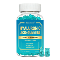 Rosebest OEM Marque Privée Gommes à l'Acide Hyaluronique 300mg avec Vitamine C et Biotine pour l'Hydratation de la Peau et le Soutien Articulaire