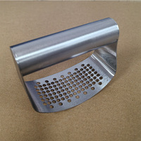 Hete Verkoop Handleiding Metalen Knoflookpers 430 & 304 Rvs Rocker Chopper Fruit & Groente Dunschiller & Scraper Pc Plastic Type