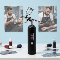 Compresseur professionnel rechargeable à piston en cuivre ABS à gravité, pression réglable, multifonction sans fil pour maquillage, tatouage et pâtisserie