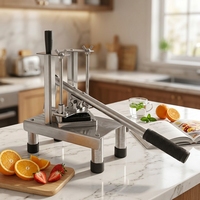 Pemotong Sayur Buah Multifungsi Stainless Steel Manual untuk Restoran, Katering Komersial, dan Pemotong Keripik Kentang