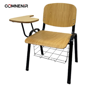 Sgabello Elettrico con Seduta in Legno e Base in Acciaio a Quattro Gambe per Sale Riunioni e Formazione - Product Image 3