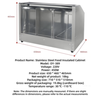 Vitrine chauffante pour popcorn électrique commerciale, machine à popcorn, vitrine chauffante pour centre commercial, cinéma