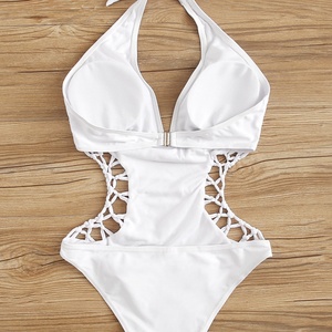 Maillot de bain une pièce de luxe 2025 pour femme, micro bikini string personnalisé, imprimé floral et carreaux colorés, avec logo - Product Image 3